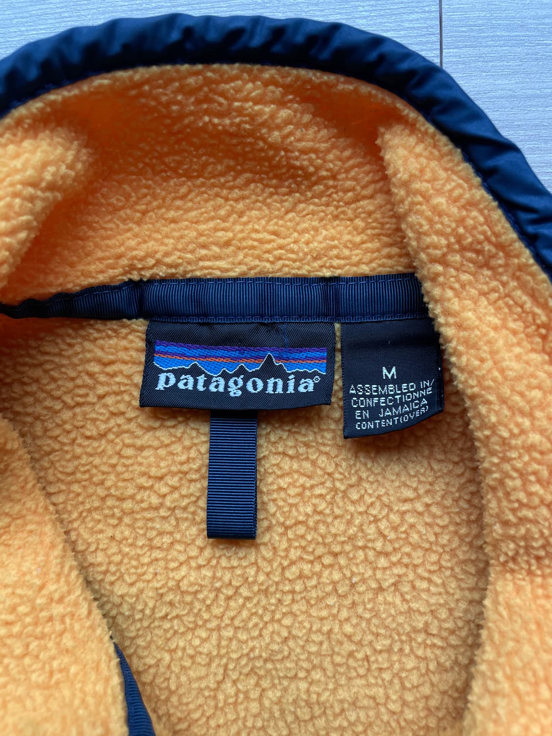 90s 파타고니아 신칠라 옐로우 네이비 rare 빈티지 상품이미지3