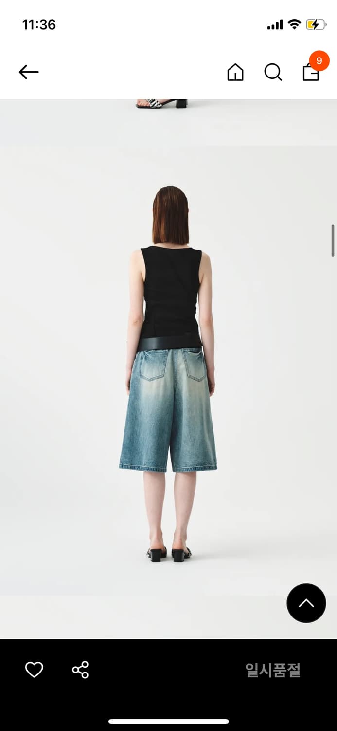 마뗑킴 슬리브리스 나시 ribbed slim sleeveless 상품이미지5