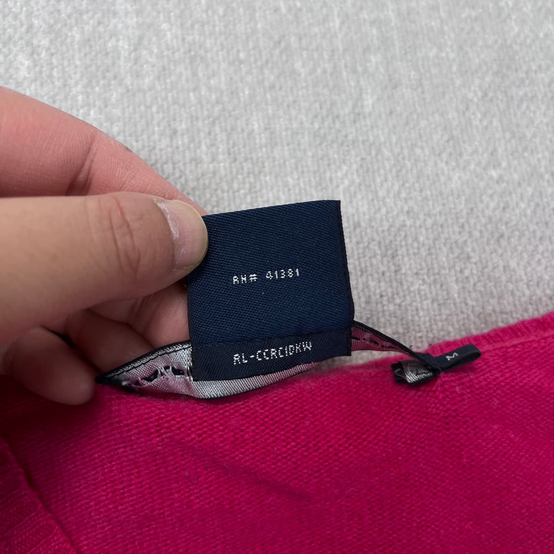 W 95 폴로랄프로렌 스포츠 핑크 브이넥 니트 상품이미지3