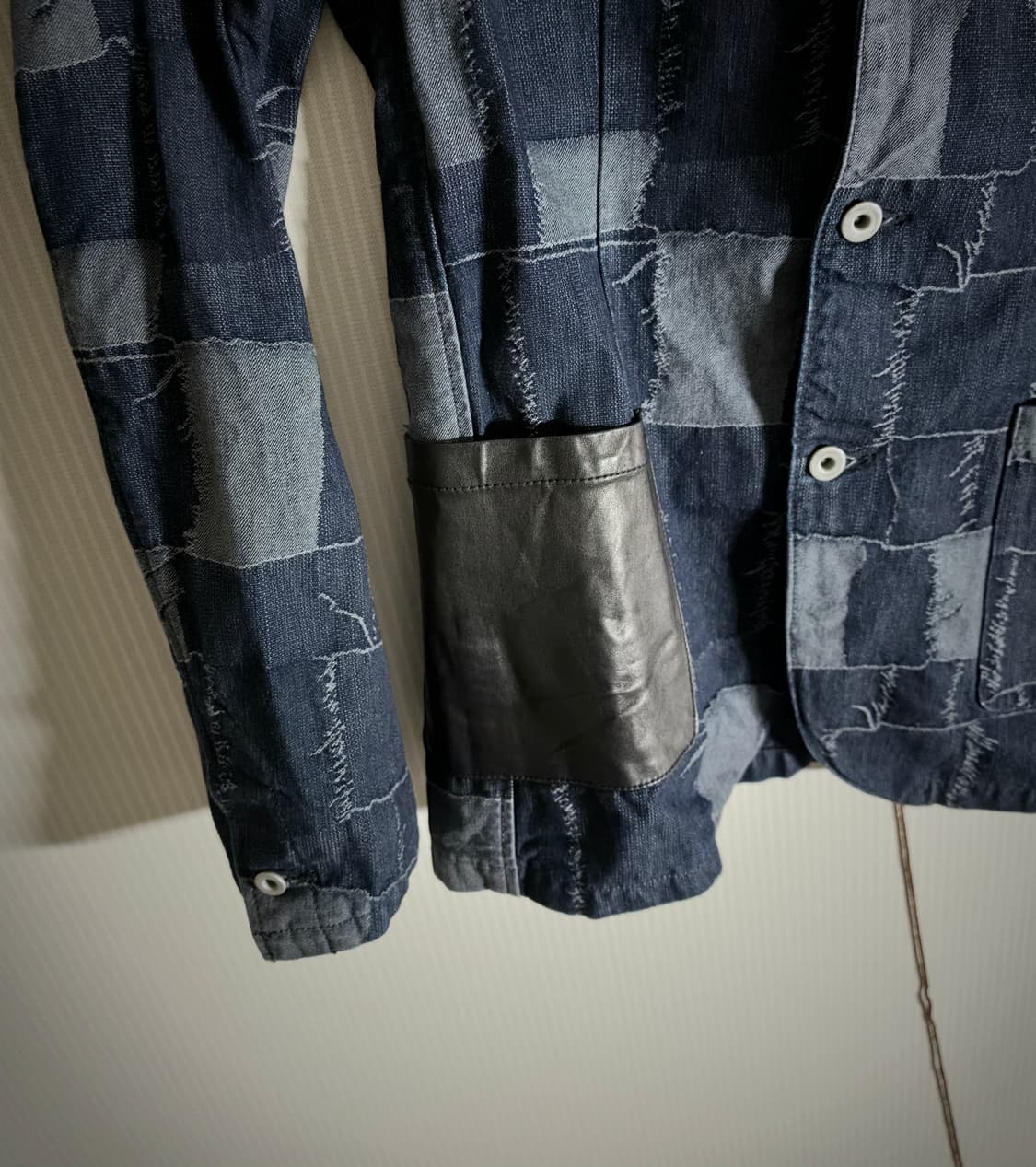 이사무 카타야마 백러쉬 패치워크 데님 자켓 상품이미지4