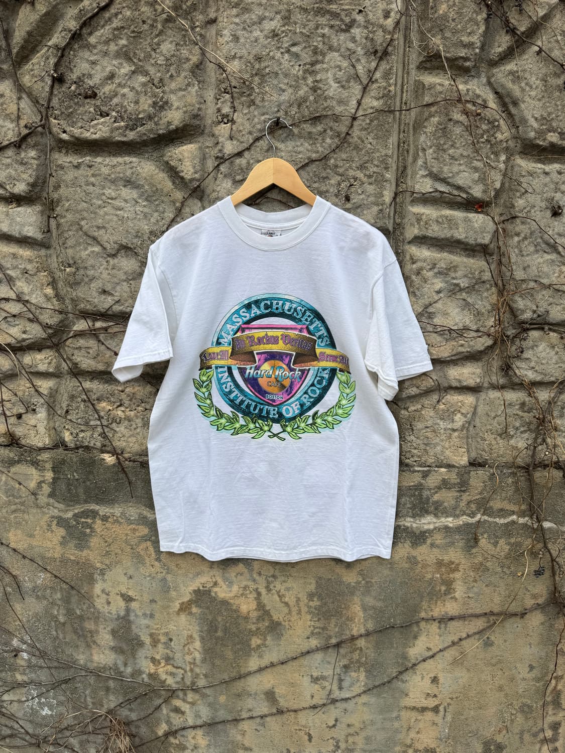 90s 하드락 카페 보스턴 빈티지 헤비 코튼 프린팅 반팔 티셔츠 상품이미지1