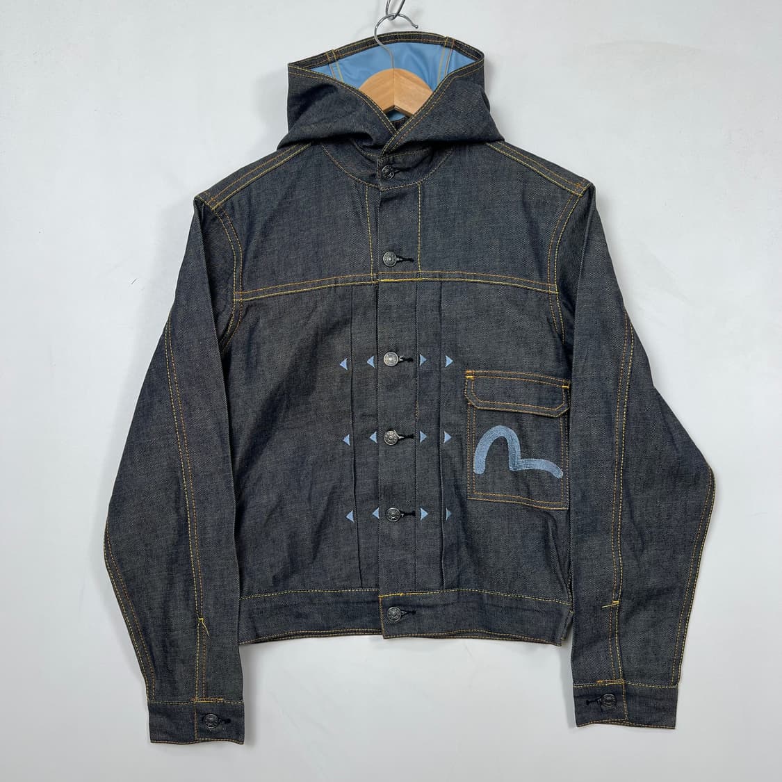 Evisu 에비수 1세대 데님 후드 트러커 자켓 상품이미지1