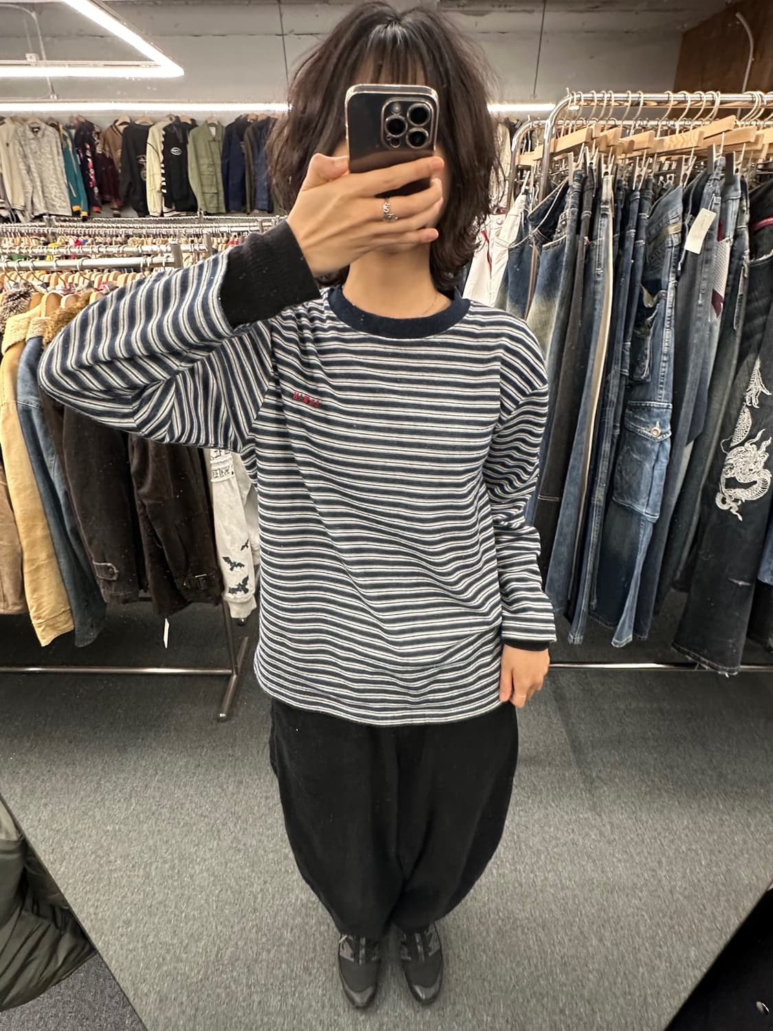 L)에드윈 빈티지 스트라이프 롱슬리브 상품이미지1