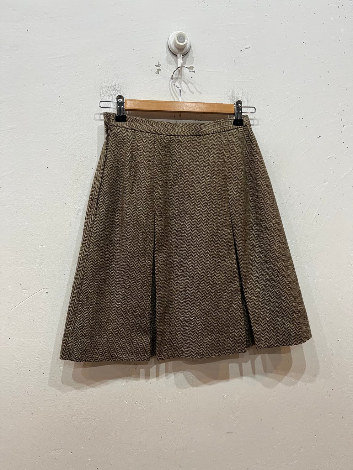 J PRESS 제이프레스 퓨어울 헤링본 스커트 치마 Made JPN 상품이미지5