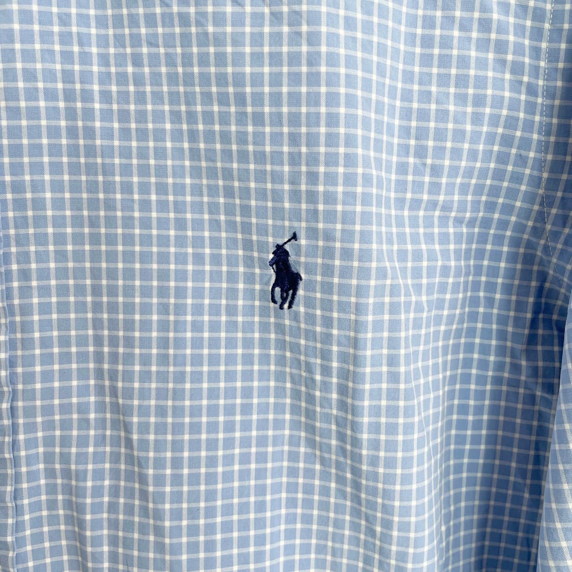 A2 폴로랄프로렌 블루 체크 코튼 셔츠 L사이즈 상품이미지4