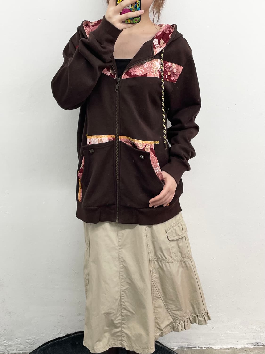 오리엔탈 사쿠라 레이어드 후드집업 상품이미지6