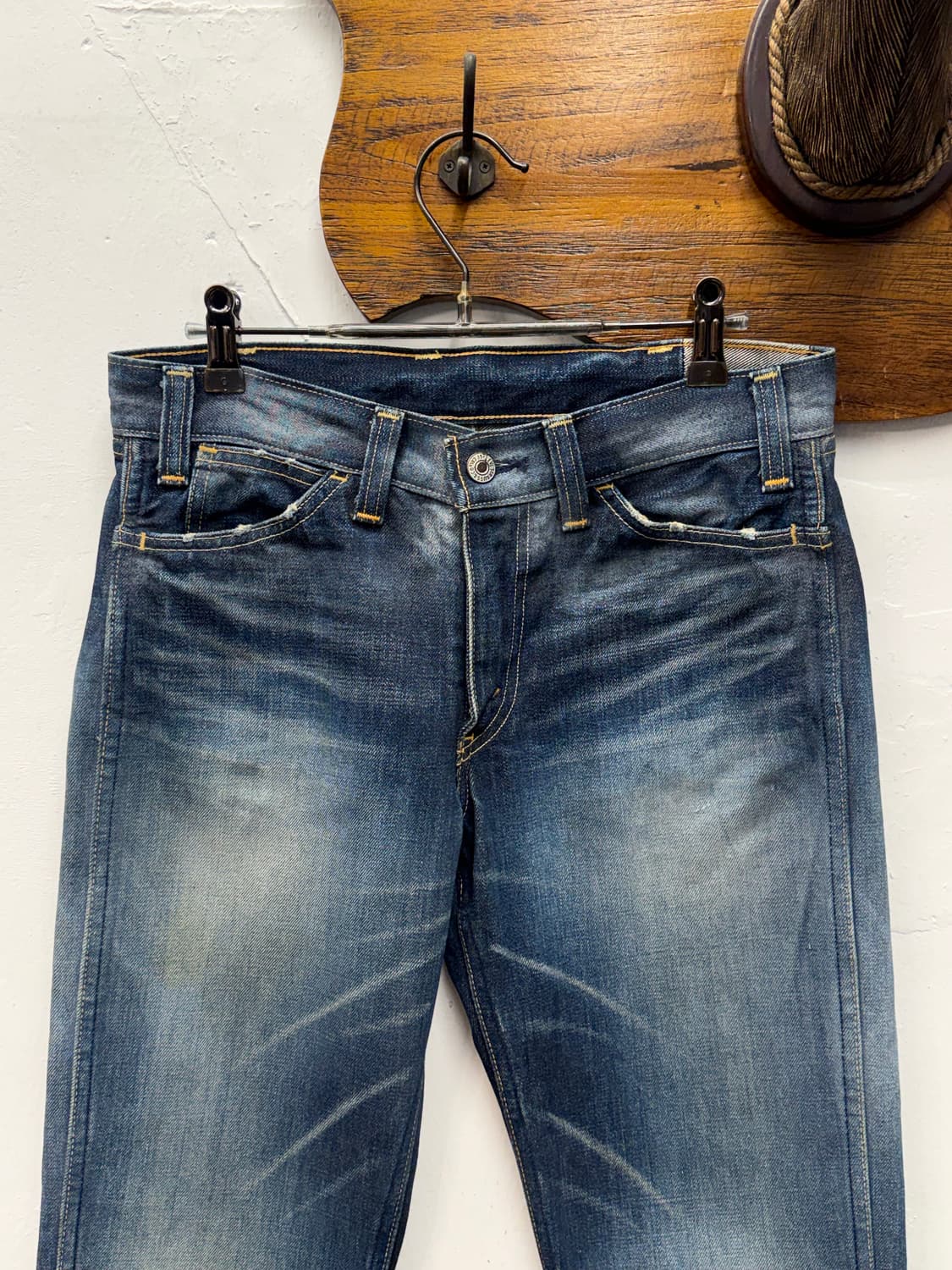 Japan LVC Orange Tab Flare Denim Pants 상품이미지6