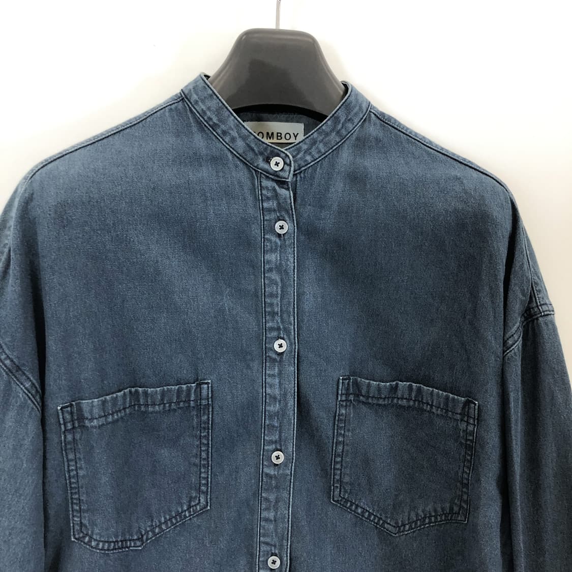 TOMBOY 톰보이 헨리넥 데님셔츠 80-90-160 상품이미지2