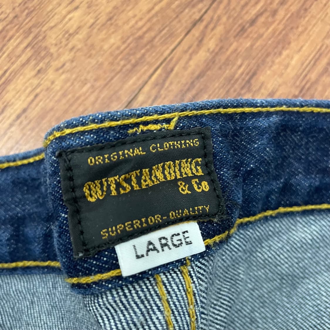 아웃스탠딩 와이드 셀비지 데님 팬츠 상품이미지3