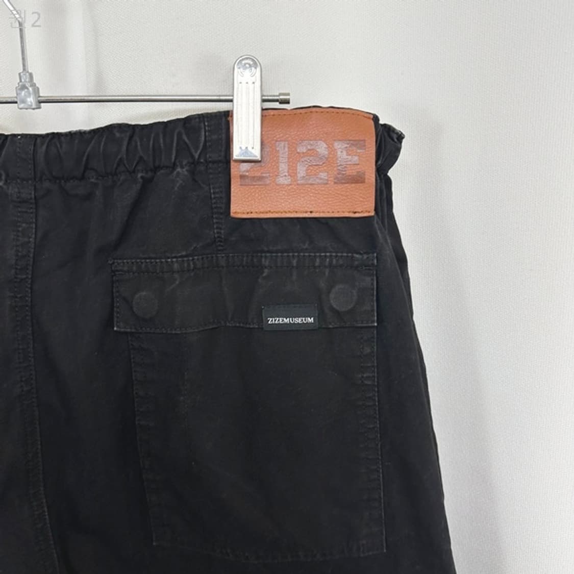 ZIZEMUSEUM 남자 밴딩 와이드 면 바지 검정 M 상품이미지9