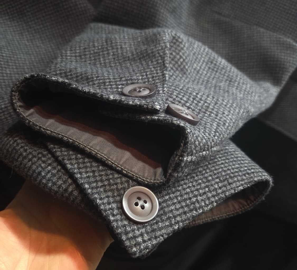 어반디타입 시티보이 오버핏 체크 후드 자켓 상품이미지6