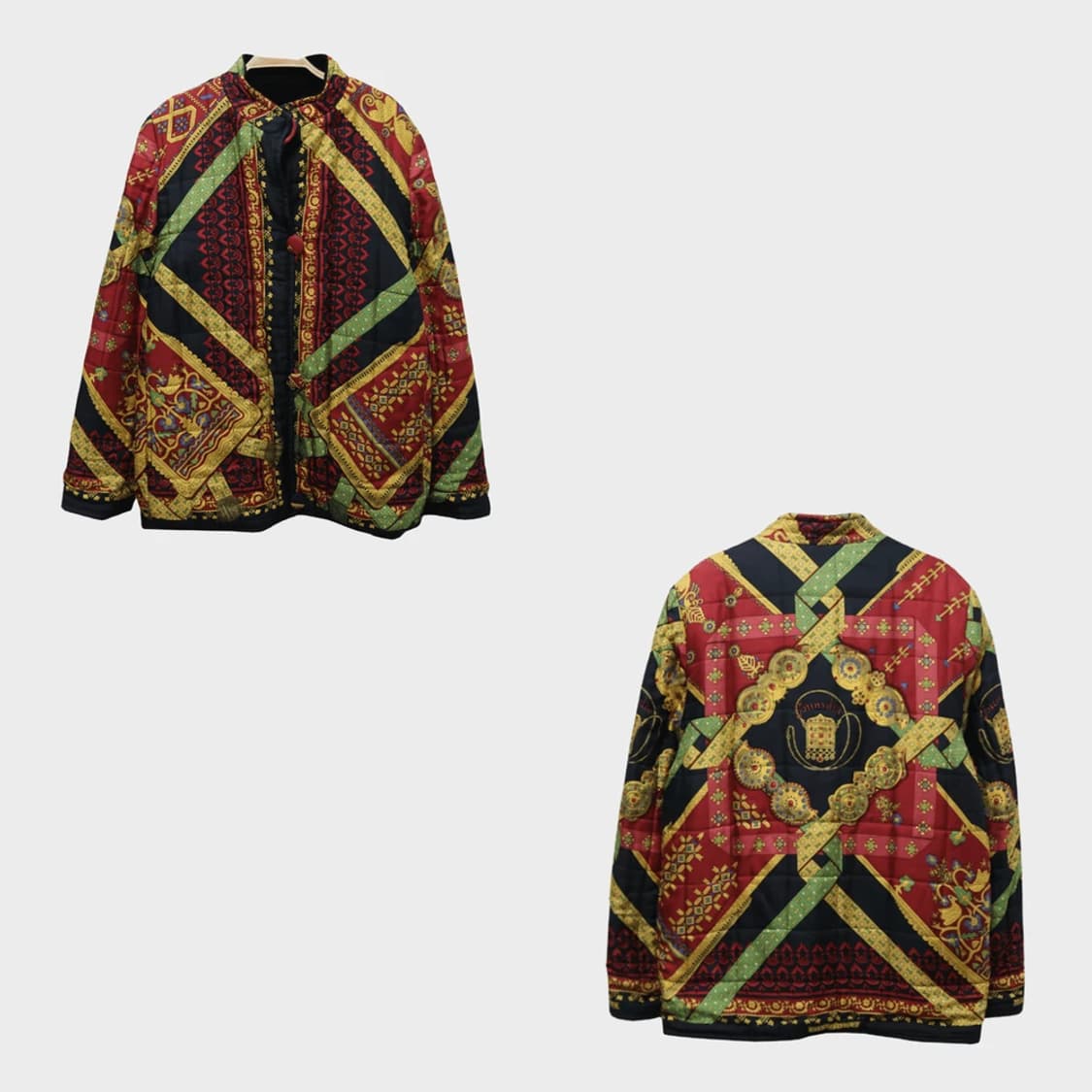 80-90'S 에르메스 오리엔탈 패턴 실크 혼방 자켓 60140 상품이미지1