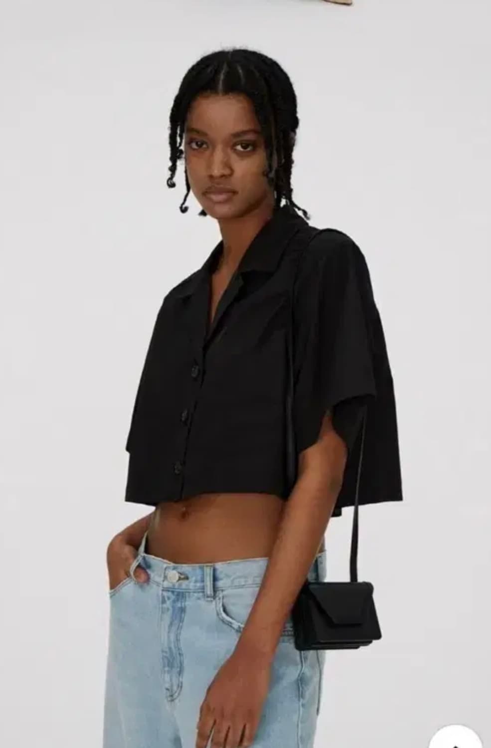 Recto 렉토 크롭 나일론셔츠 m 상품이미지3