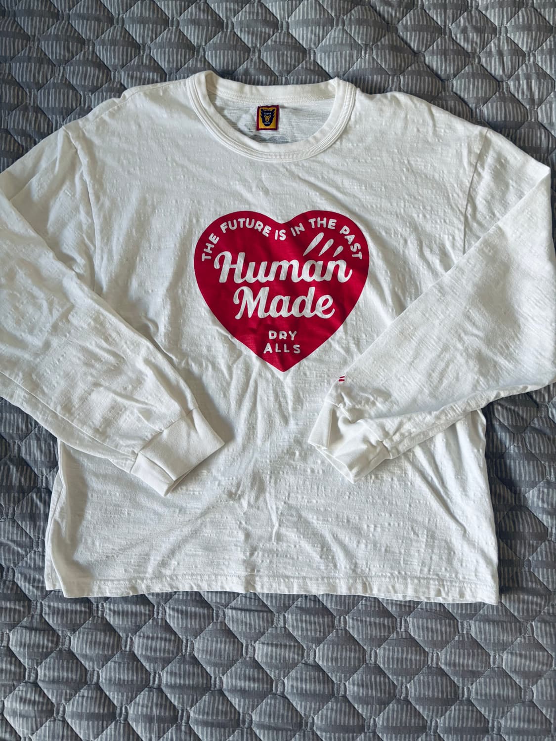 휴먼 메이드 그래픽 롱슬리브 티셔츠 화이트 L사이즈 상품이미지1
