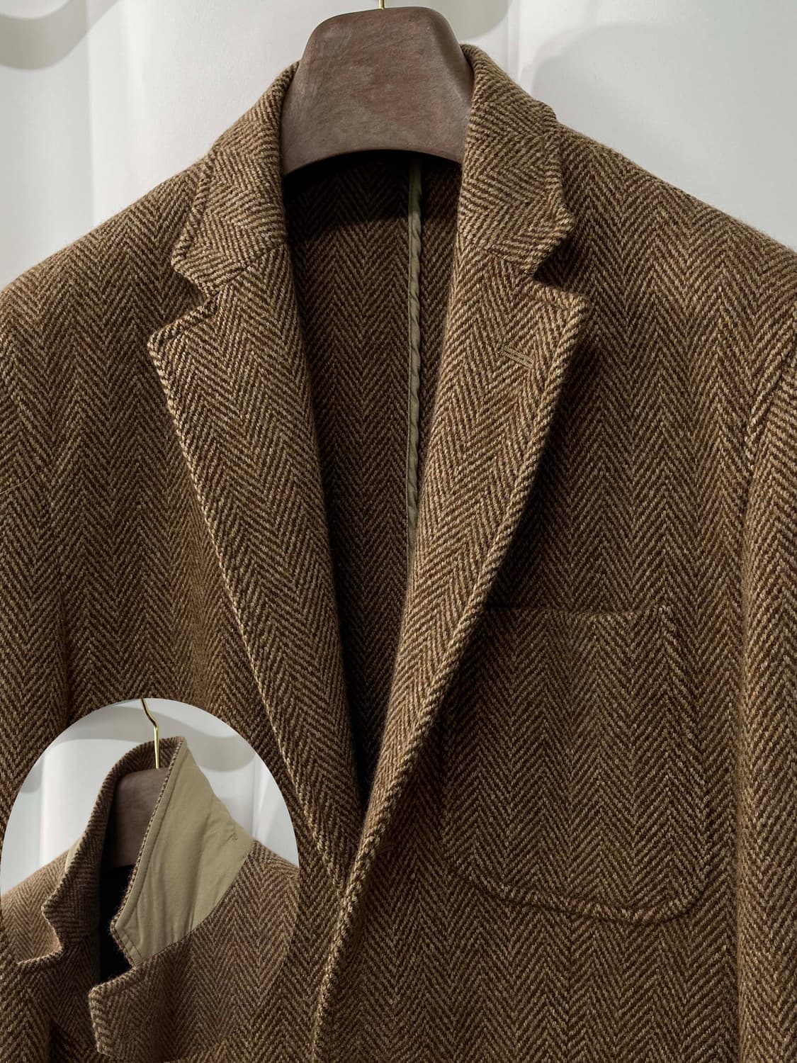 폴로 랄프로렌 브라운 울 헤링본 스포츠 코트 자켓 상품이미지4