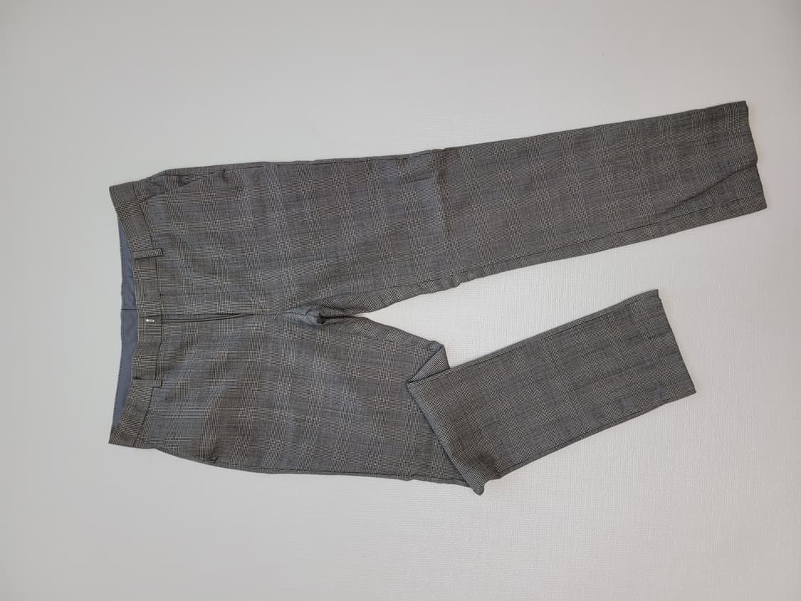 코모도스퀘어 COMODO 남자 체크패턴 모직 바지 33 브라운 상품이미지1