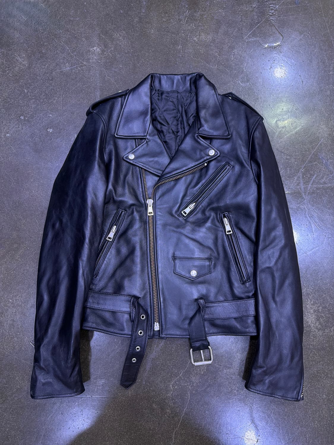 세인 양가죽 더블 라이더 벨트 레더 자켓 95 상품이미지1