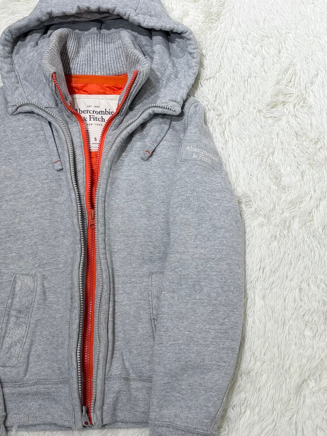 아베크롬비 그레이 헤비스웻 후드집업 상품이미지8