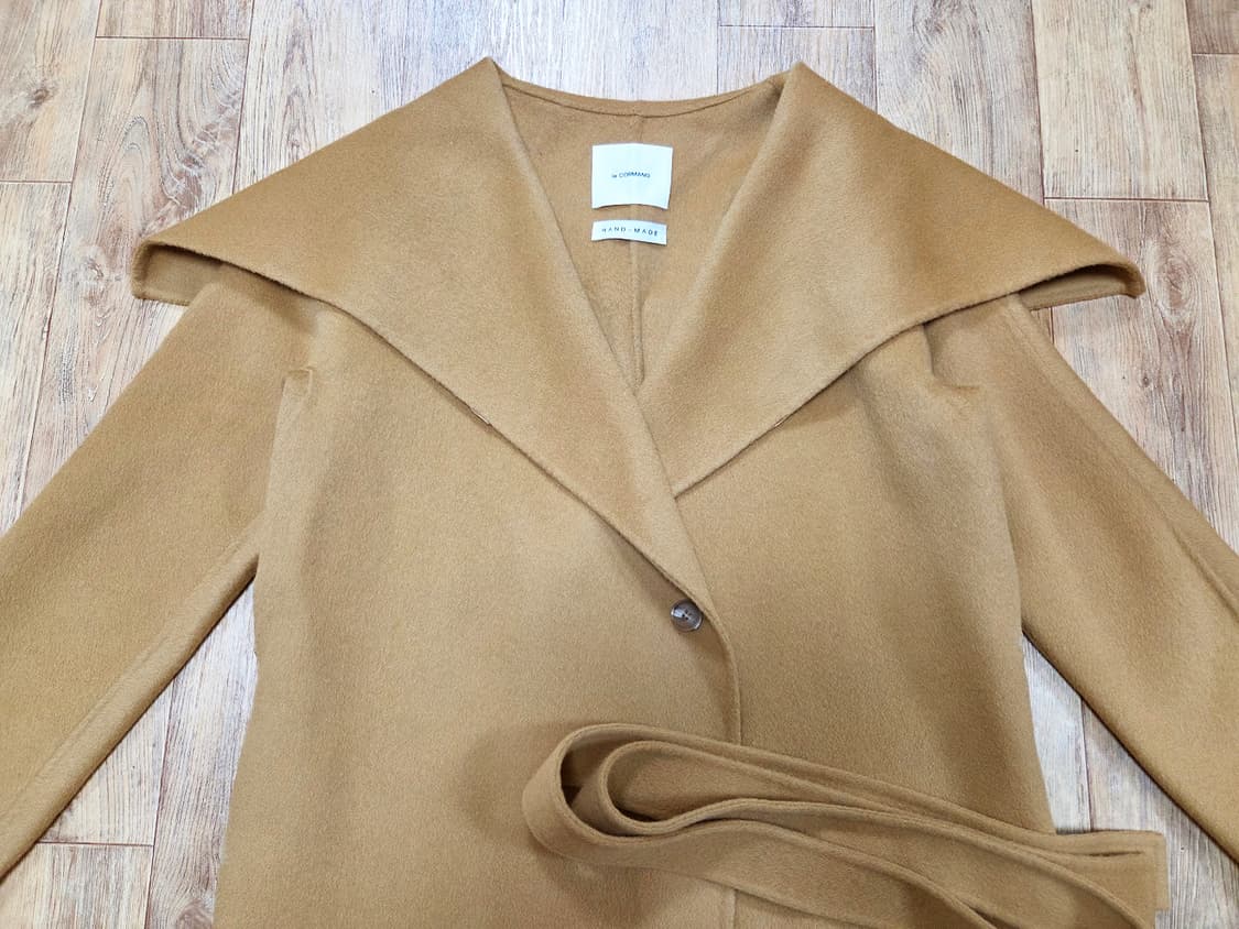 르꼬르망(le cormang) 핸드메이드 숄 울코트 프리사이즈 새상품 상품이미지3