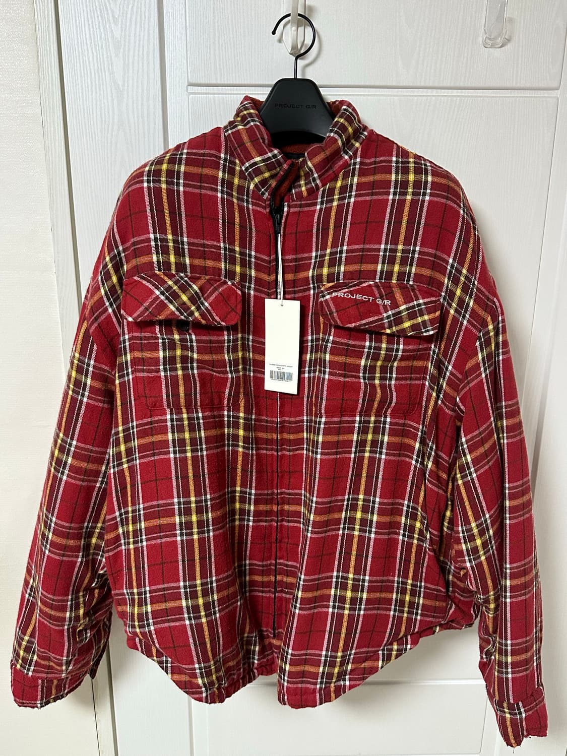 [1] 프로젝트gr 패디드 체크 셔츠  상품이미지1