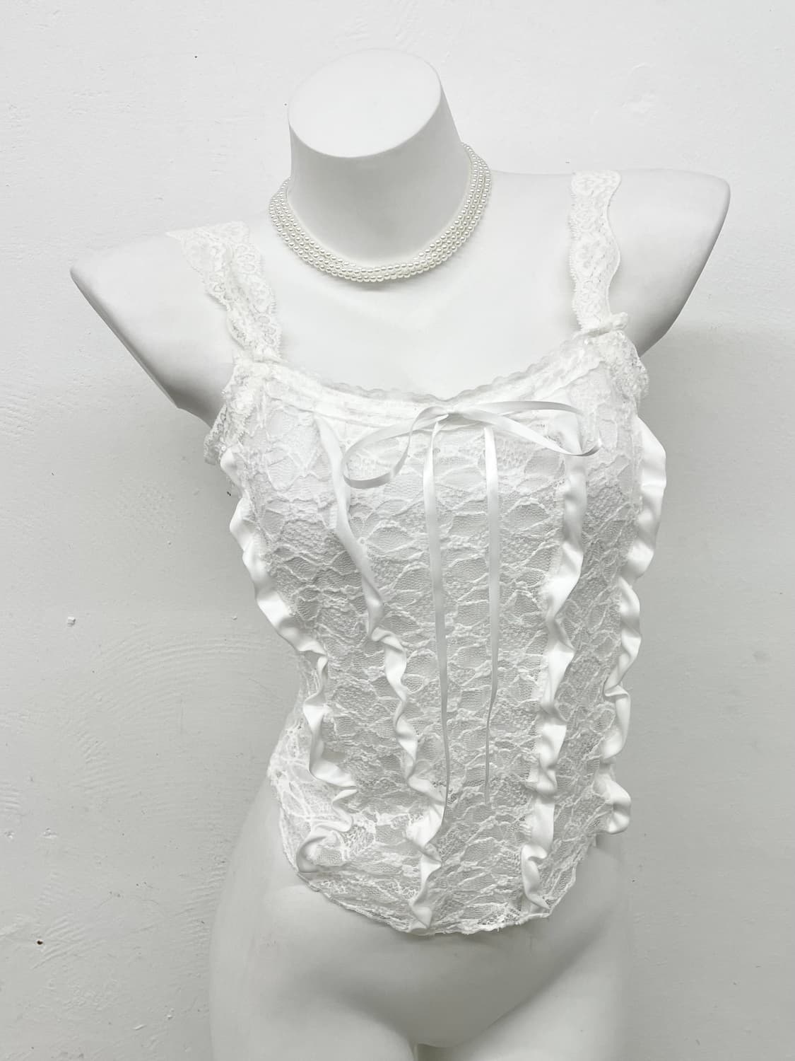 화이트페어리 레이스 탑 상품이미지1