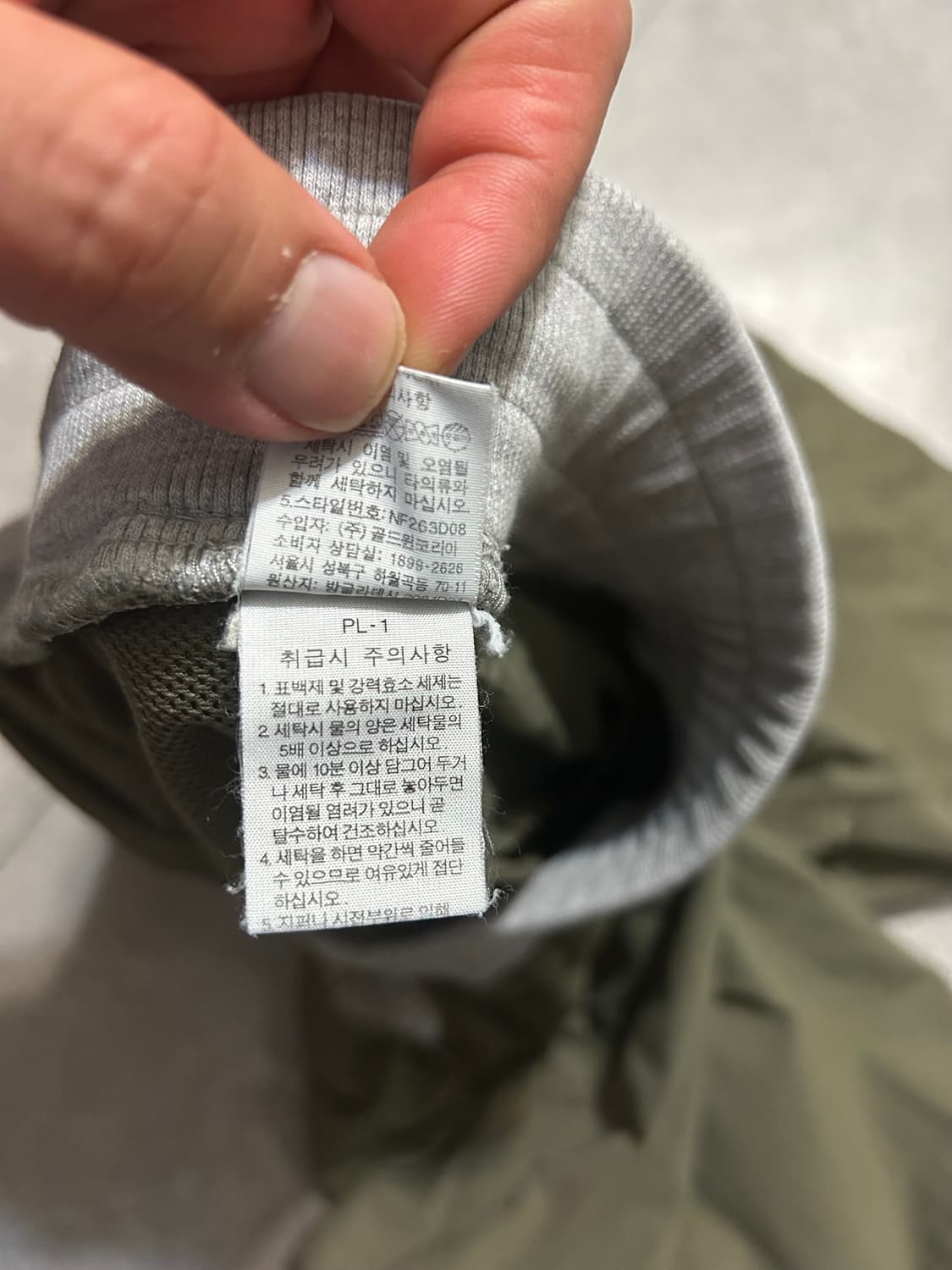노스페이스 카키컬러 빈티지  나일론 하프팬츠 34인치  상품이미지5
