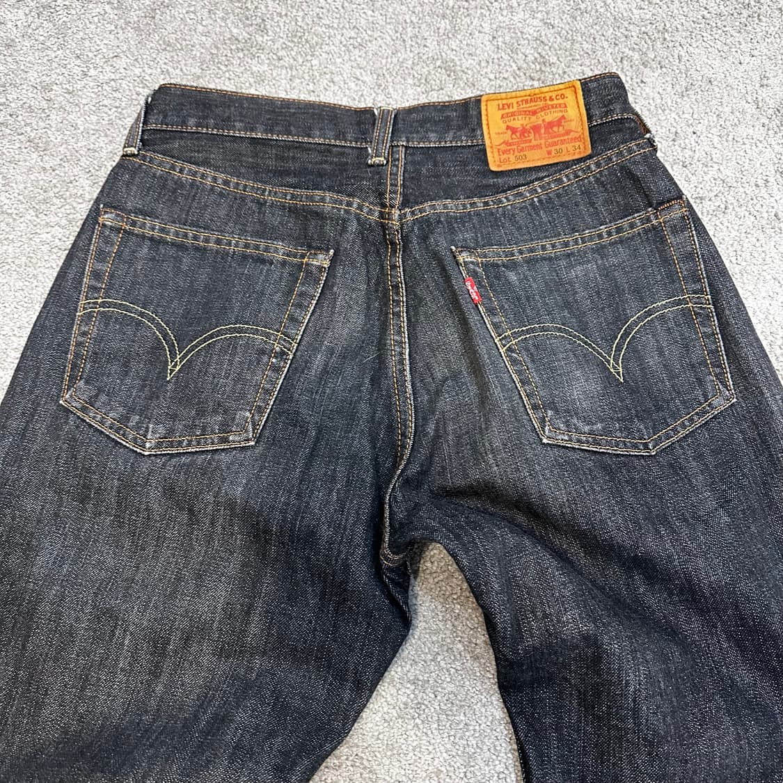 리바이스503 JPN 흑청 데님 팬츠(30) 상품이미지6