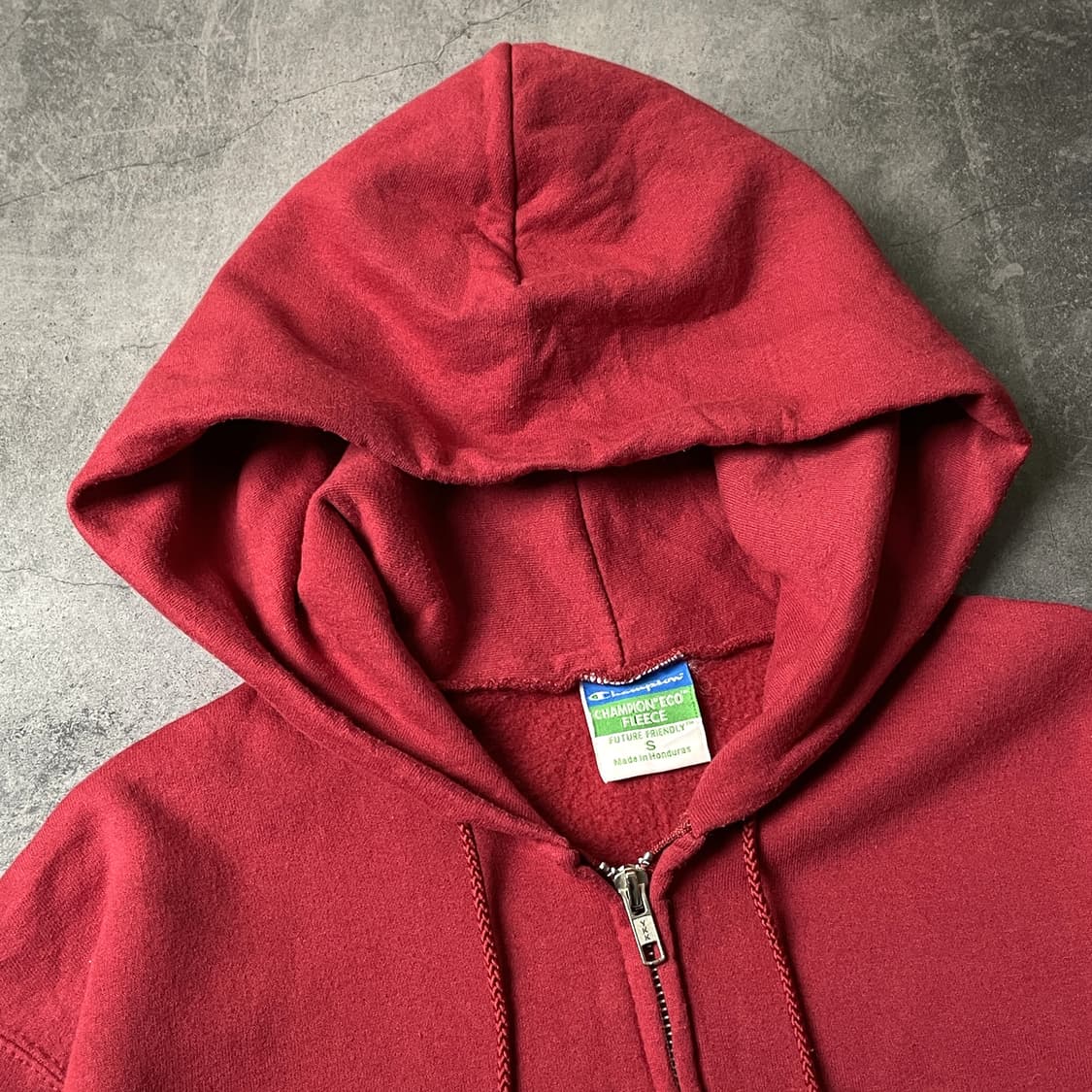 CHAMPION 챔피온 빈티지 레드 코튼 후드집업 A00429 상품이미지2