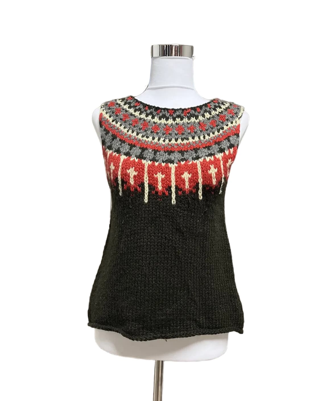 Green nordic vest 상품이미지3