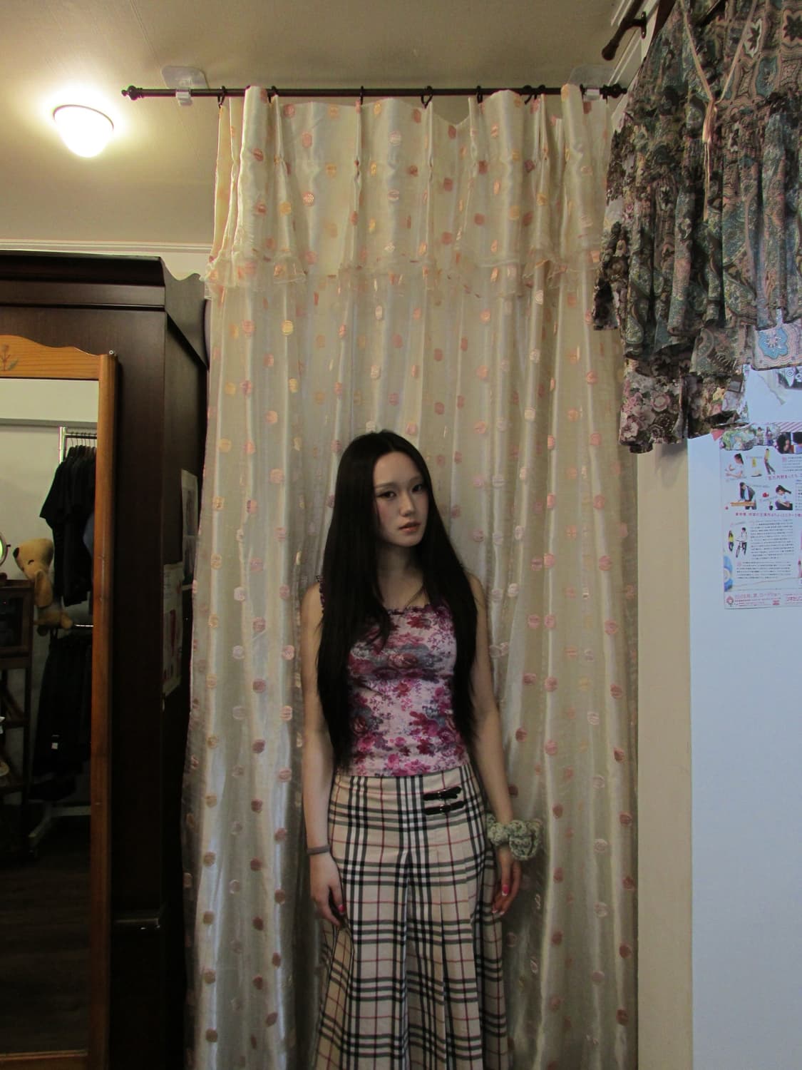 jpn vintage check skirt 상품이미지3