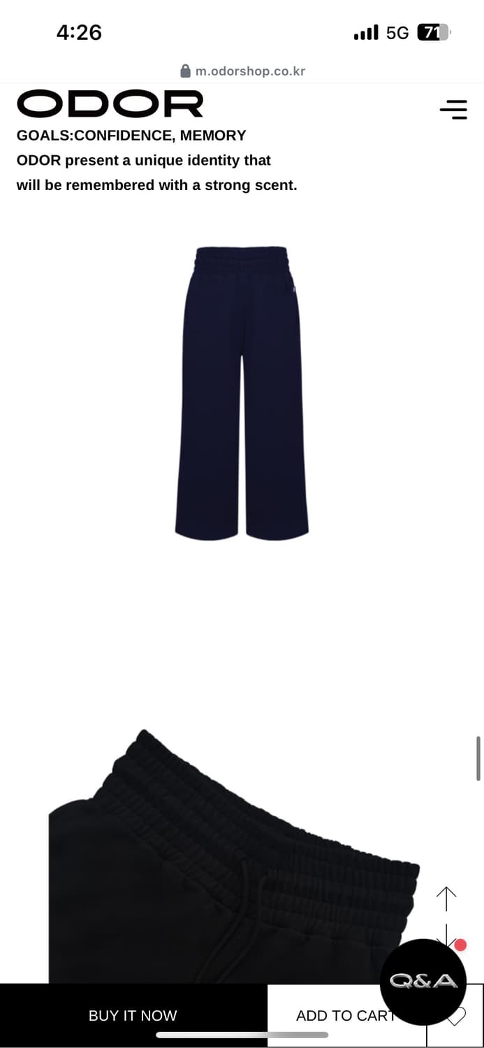 오도어 스킨 팬츠 네이비 새거 팝니다 상품이미지8