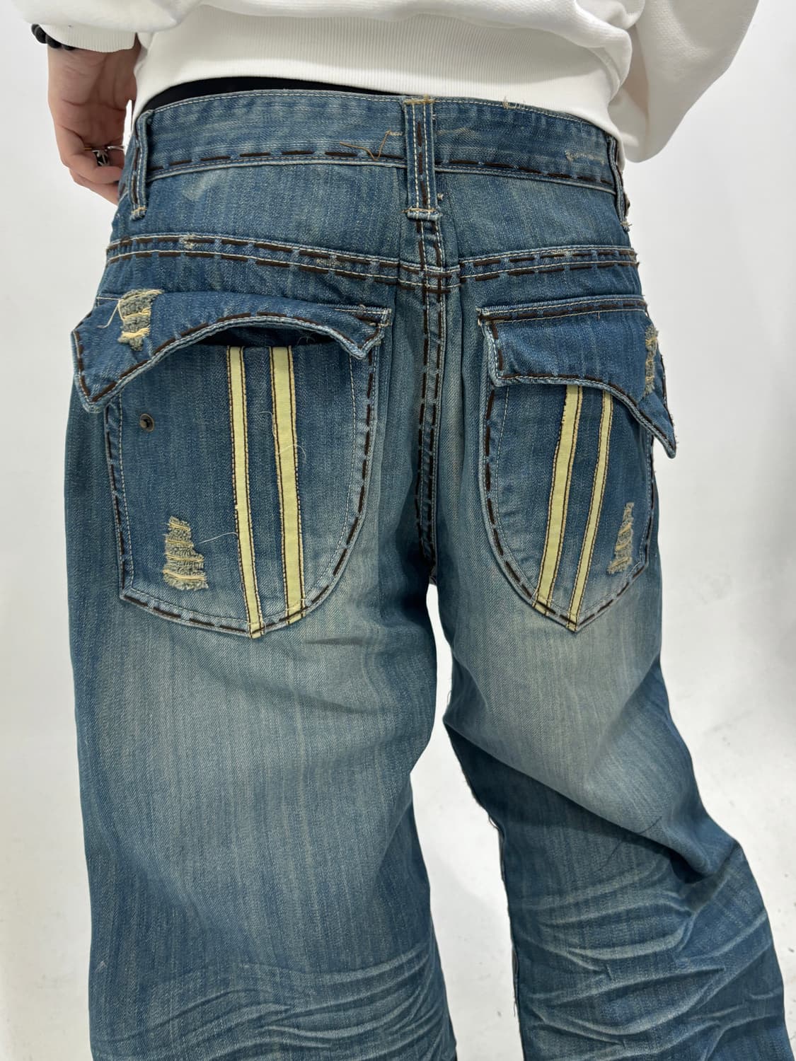 90s빈티지 워싱자수 스트레이트 상품이미지4