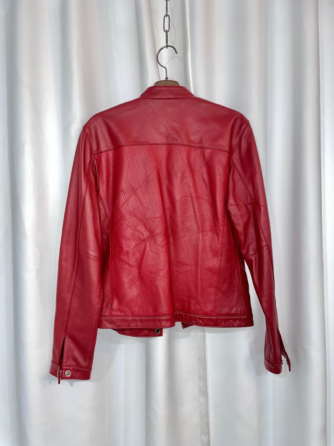 코치 레이싱 양가죽 라이더 자켓 상품이미지7