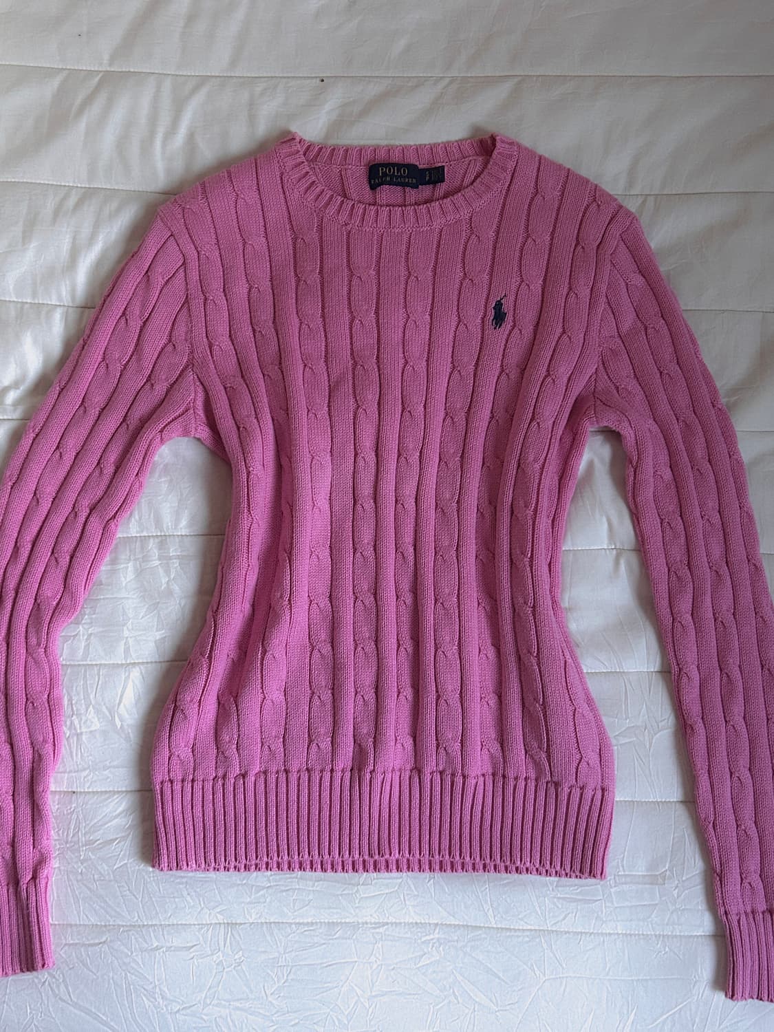 (정품) 폴로 크루넥니트 핑크 상품이미지1