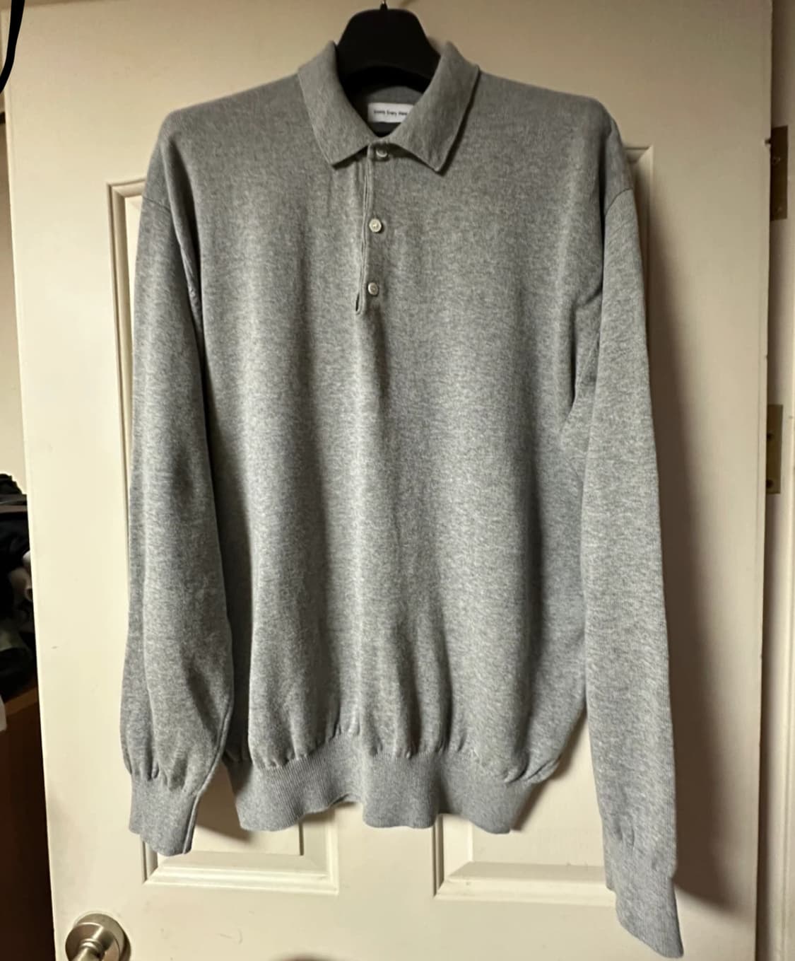 스테디에브리웨어 코튼 폴로니트 4 블랙 그레이 상품이미지2