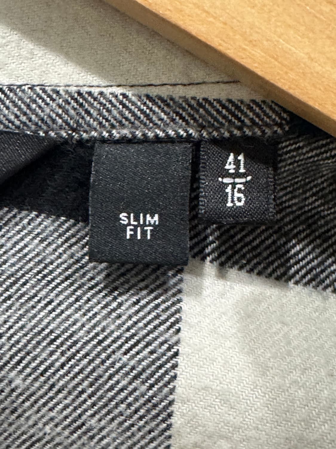 닐바렛 남성 겨울 블랙/화이트 체크 셔츠 41/16 상품이미지3