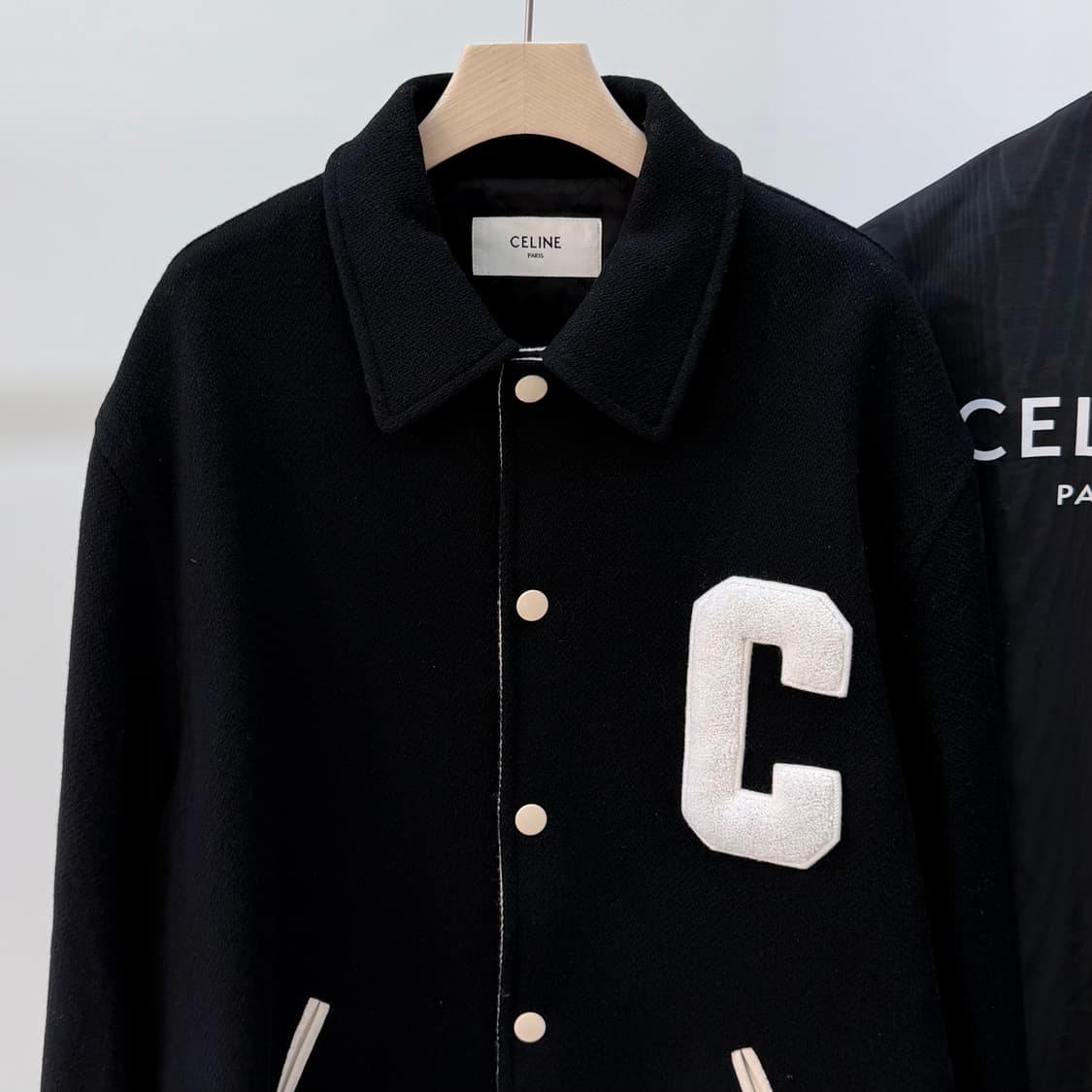 [S+급/54] 셀린느 울 테디 베이스볼 바시티 자켓 풀구성 상품이미지3