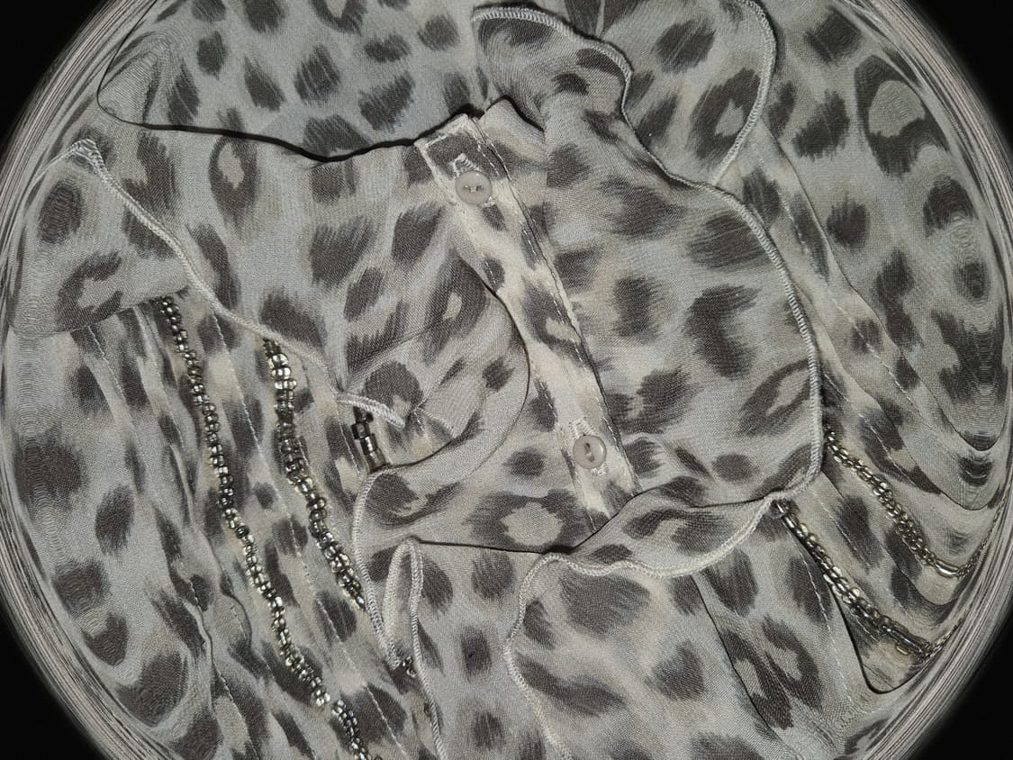 Vintage 02 leopard beads blouse top 상품이미지2