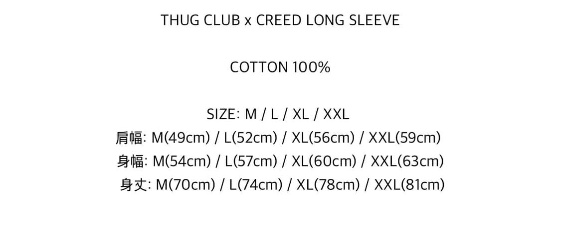 THUG CLUB x CREED LONG SLEEVE 상품이미지6