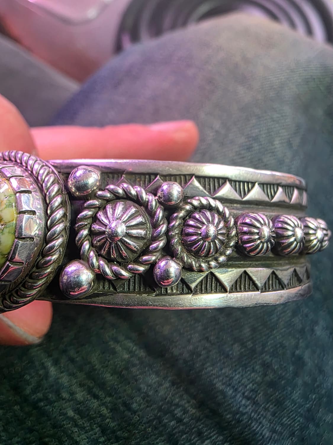 나바호 터키석 실버 팔찌 상품이미지6