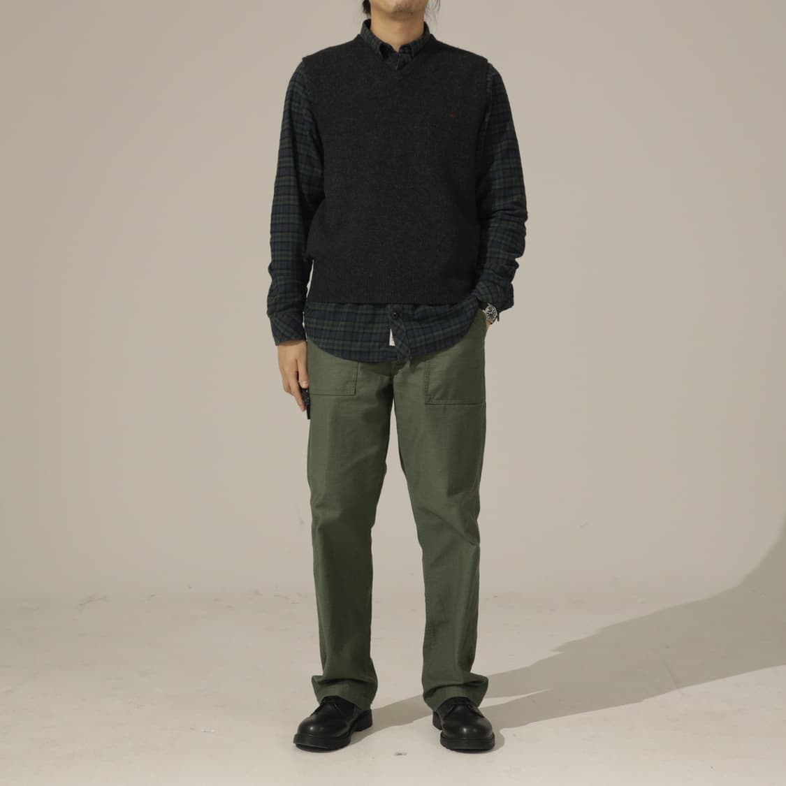 폴로 램스울 브이넥 니트 베스트 상품이미지7