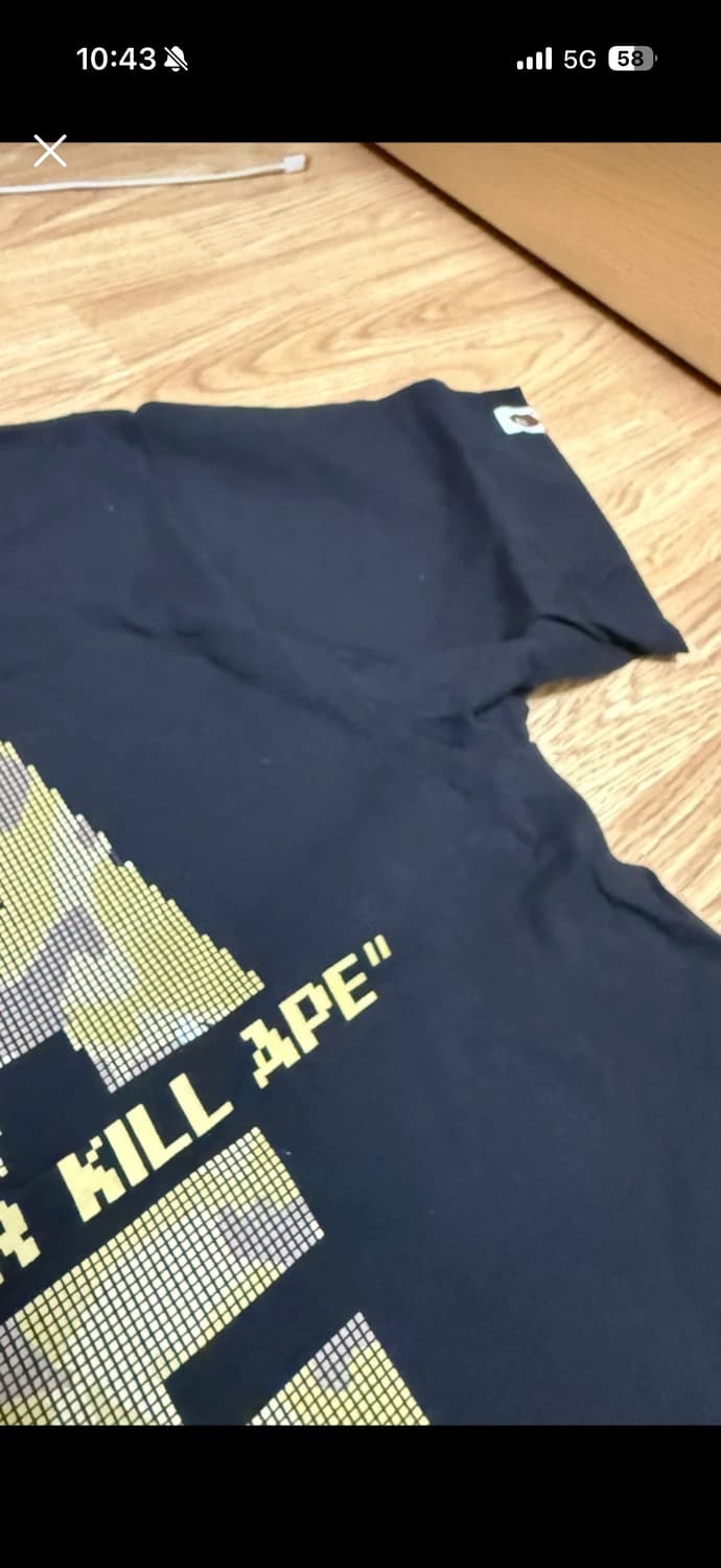 베이프(BAPE) 로고 반팔 L 상품이미지4