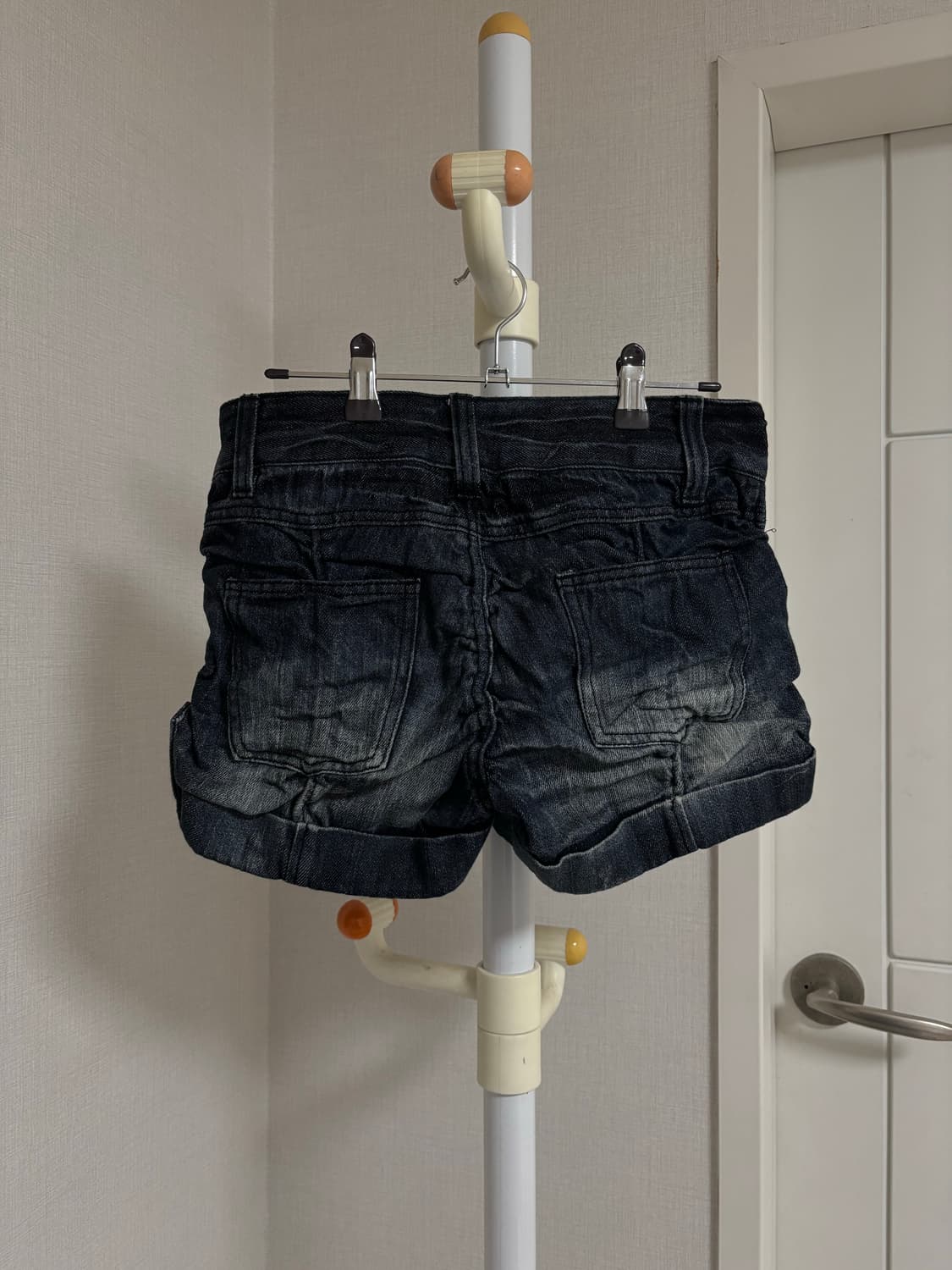 셔링 데님 핫팬츠 반바지 상품이미지2