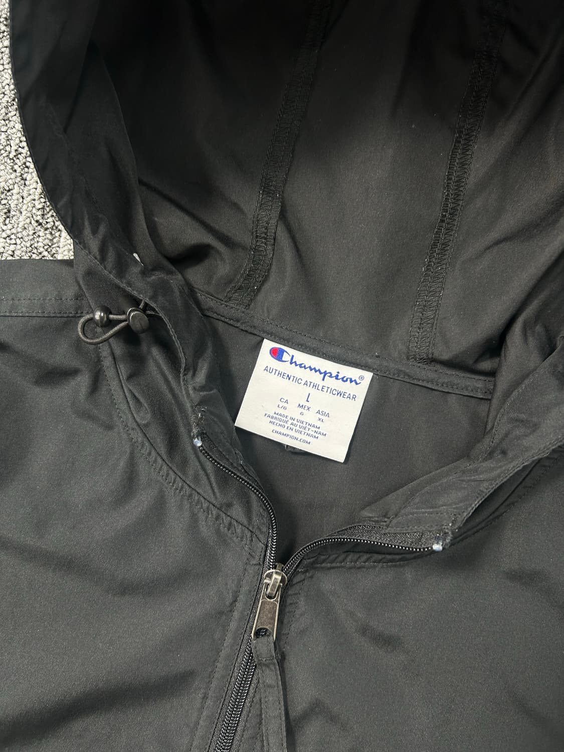 챔피온 블랙 스몰로고 아노락 L 상품이미지5