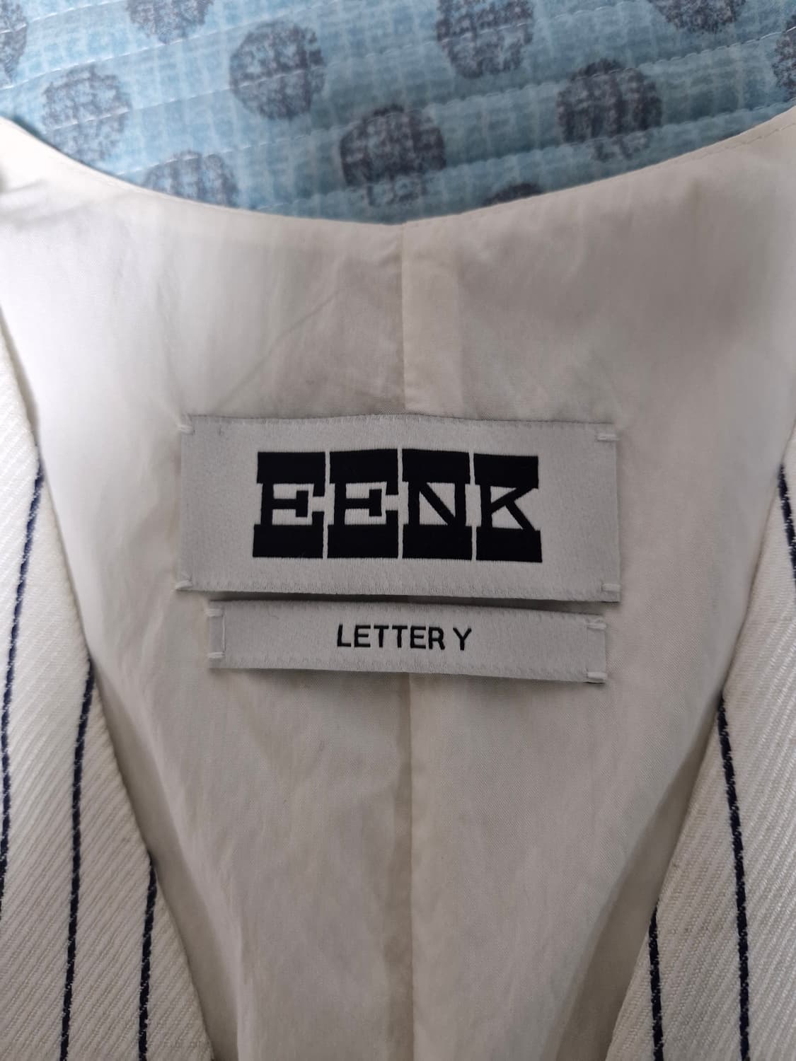 EENK잉크 스트라이프 베스트 자켓 아이보리 상품이미지7