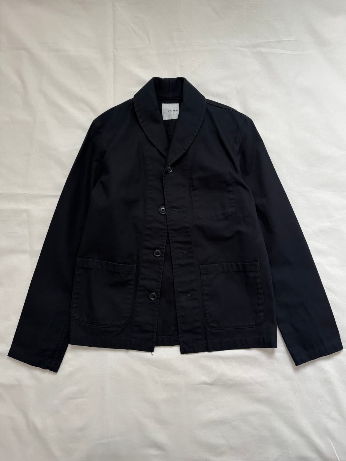 COEN shawl collar black cotton jacket  상품이미지1