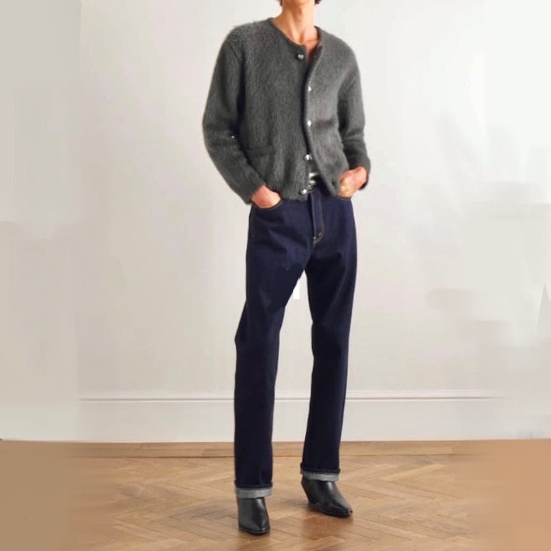 (M) Celine 셀린느 브러쉬드 모헤어 가디건 상품이미지1