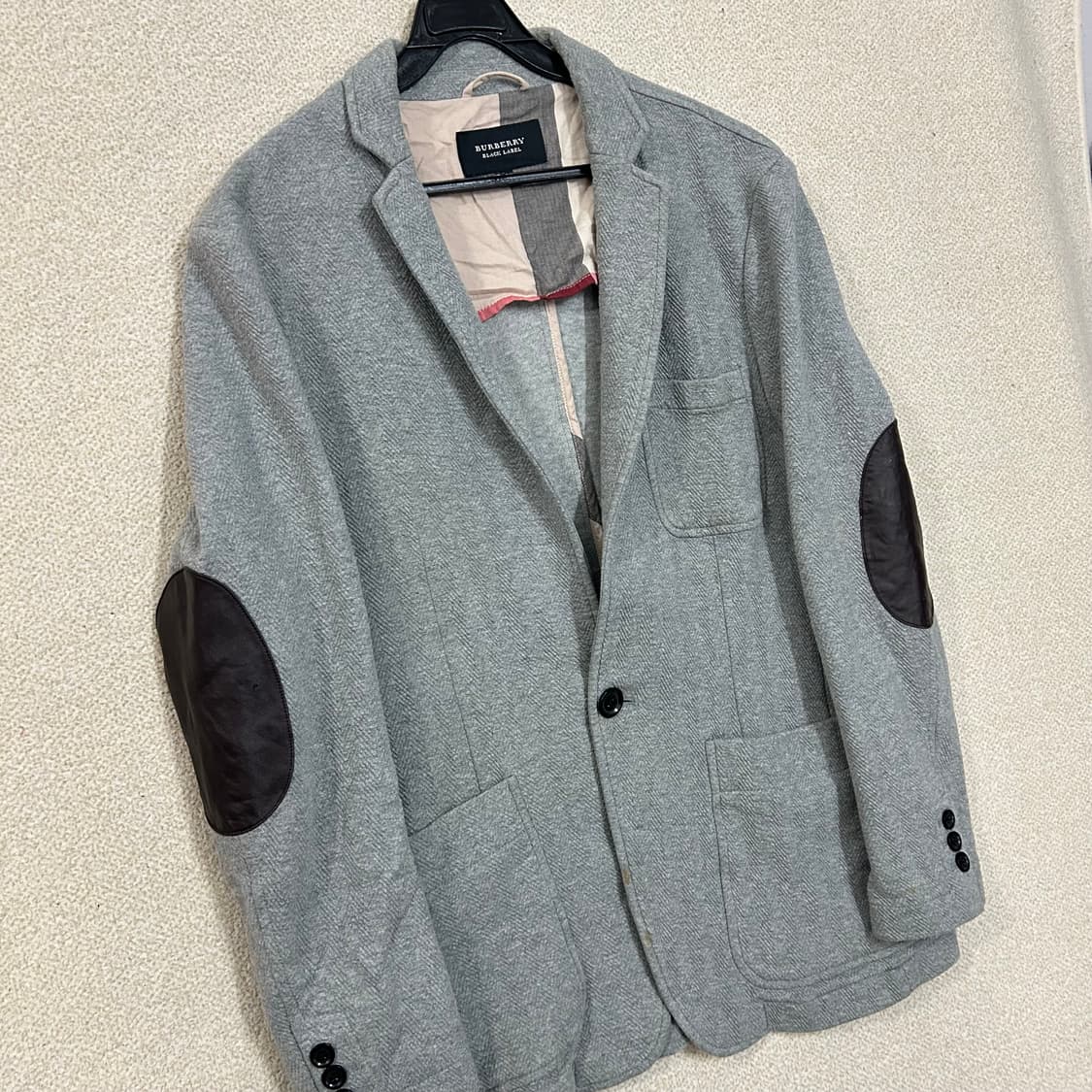 (4) 버버리 블랙라벨 그레이 암패치 자켓 상품이미지2