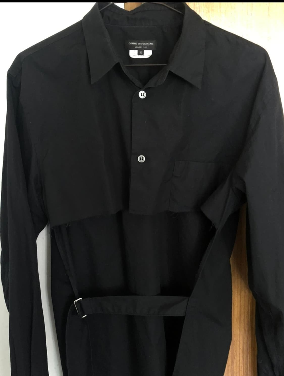 Comme des garcons homme plus 블랙 커팅 셔츠 상품이미지1