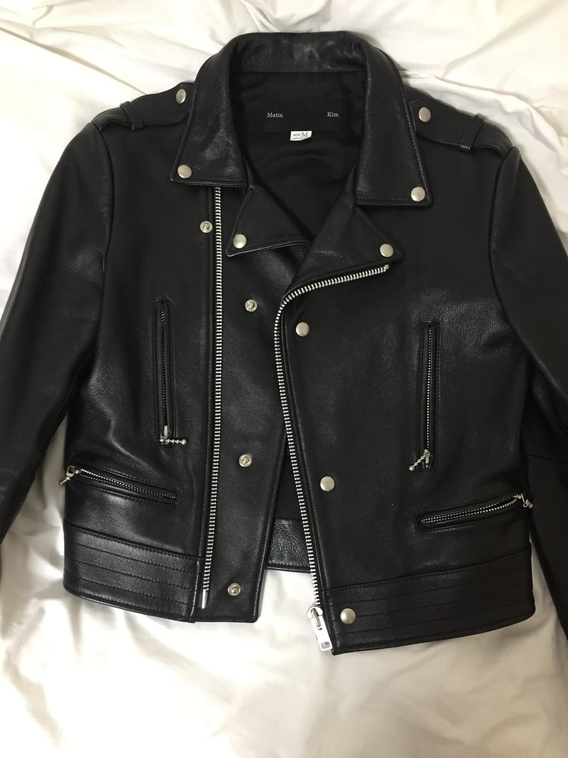 마뗑킴 양가죽 라이더 레더자켓  M 상품이미지1